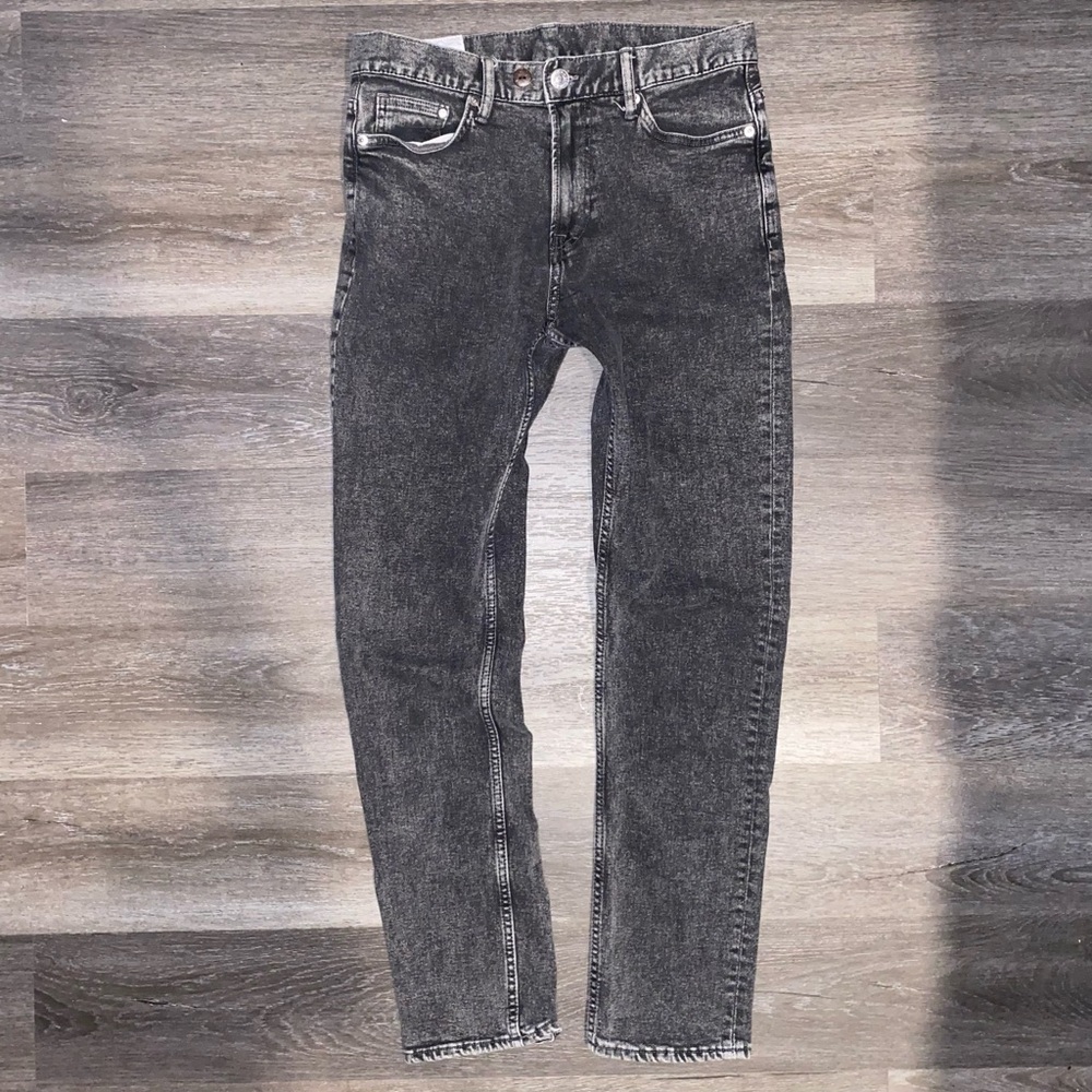 black denim slim jeans